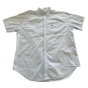 Brooks Brothers 346 Men's Sz Large L‎ Long Sleeve Blue White Gingham Check Shirt